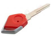 Generic product - Red right guide blade fixed key with hole for transponder for Kawasaki motorcycles